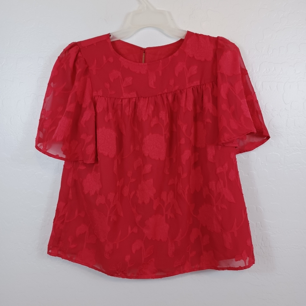 Women's Shirt Short Sleeve Size S Color Red